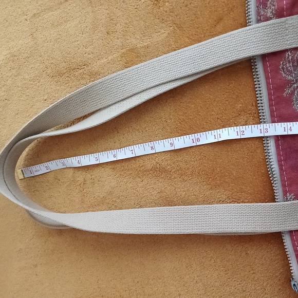 🔥🔥Bonnie Bag Upholstery palm trees vintage knitting needle point storage tote - Picture 15 of 16